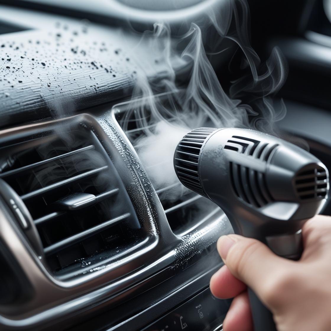 Steam cleaner used on car AC vents.